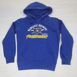 '47 Brand Milwaukee Brewers Hoodie Mens Small. Post Season Brew Crew Sweatshirt.